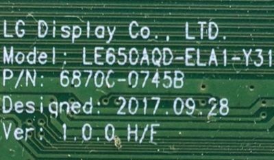 KIT DE TARJETAS PARA TV LG / MAIN EBT65159803 / EAX67685603 / FUENTE EAY64749001 / EAX67858001 / LGP55C8-180P / T-CON 6971L-5673C / 6870C-0745B / 5673C / PANEL LE550AQD (EL)(A3) / MODELO OLED55C8PUA.BUSWLJR - Imagen 3